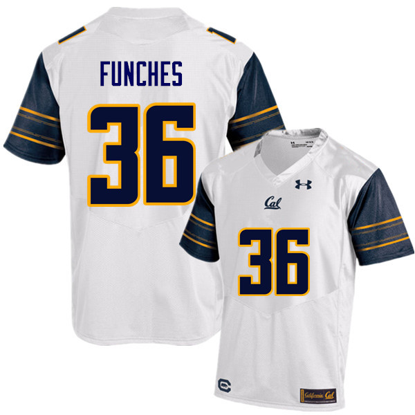 Men #36 Alex Funches Cal Bears (California Golden Bears College) Football Jerseys Sale-White - Click Image to Close